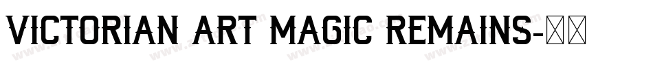 Victorian Art Magic Remains字体转换